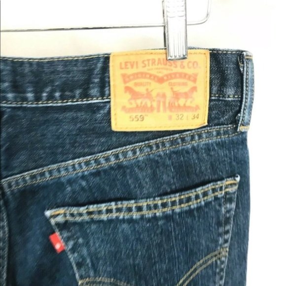 Levi's 559 Red Tab Straight Relaxed Jeans 34/32 - Picture 4 of 8